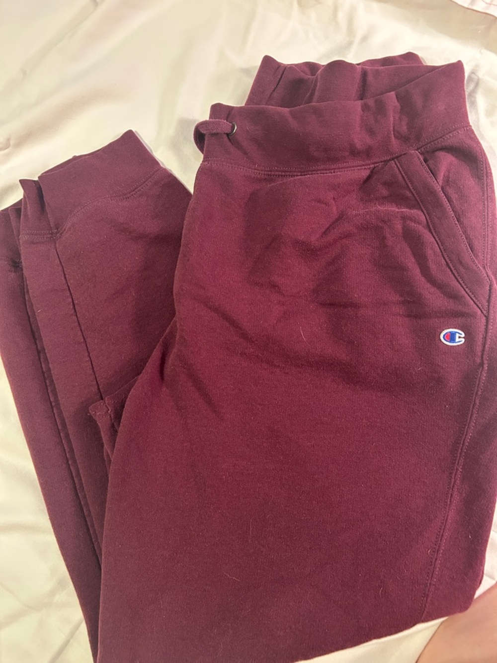 Champion Men's Burgundy Jogger Sweatpants